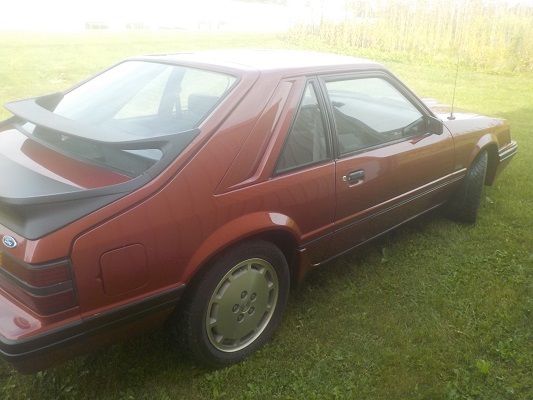 1984 Medium Canyon Red Ford Mustang Hatchback