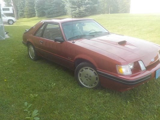 1984 Medium Canyon Red Ford Mustang Hatchback