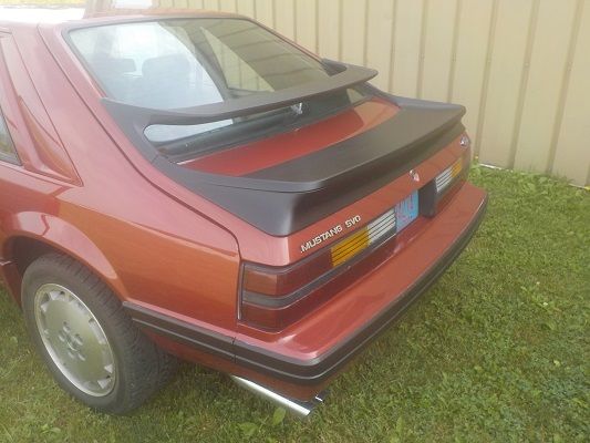 1984 Medium Canyon Red Ford Mustang Hatchback