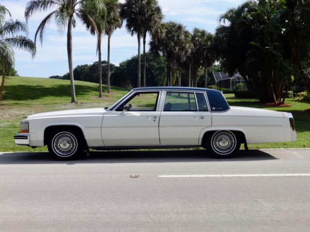 1984 White Cadillac DeVille Sedan
