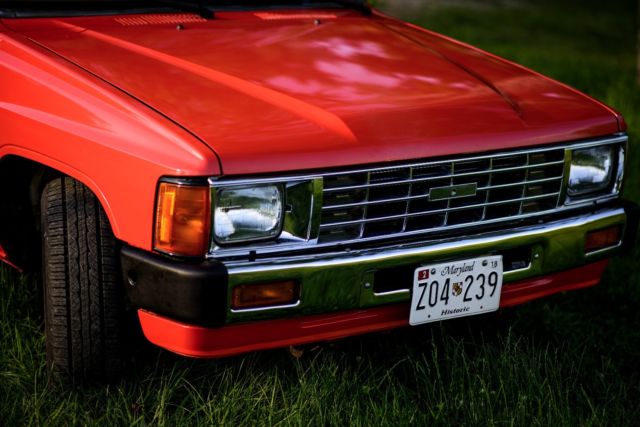 1984 Orange Toyota Pickup Cab & Chassis