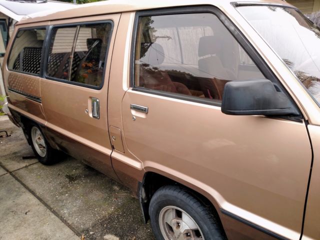 1984 Gold Toyota Van Van