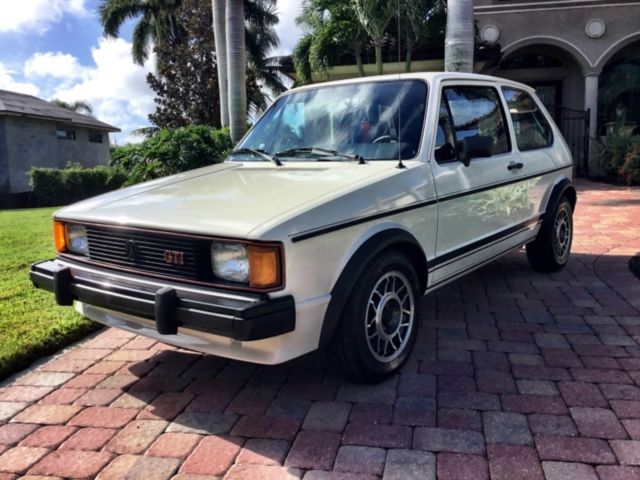 1984 White Volkswagen Rabbit Hatchback