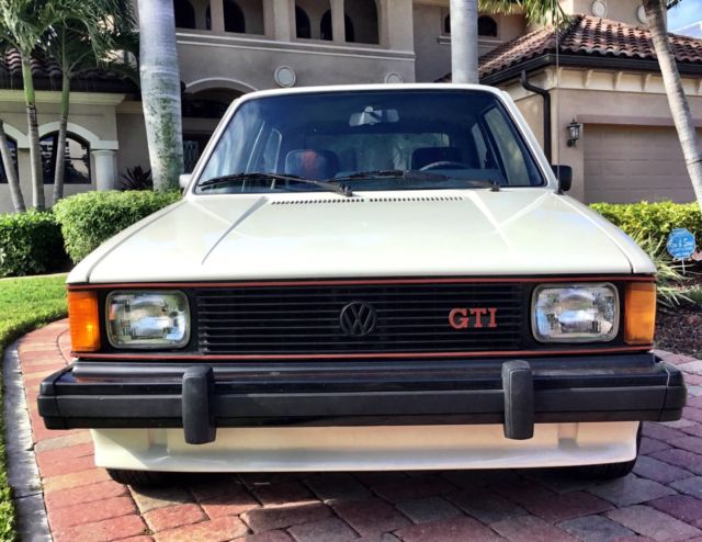 1984 White Volkswagen Rabbit Hatchback