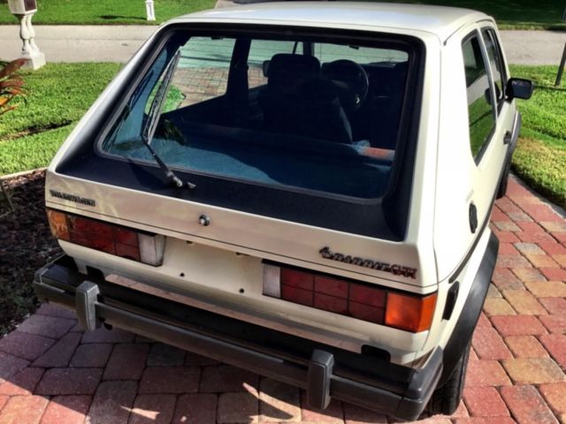 1984 White Volkswagen Rabbit Hatchback