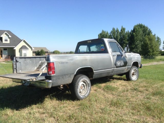 1984 Gray Dodge Ram 1500 Pickup Truck