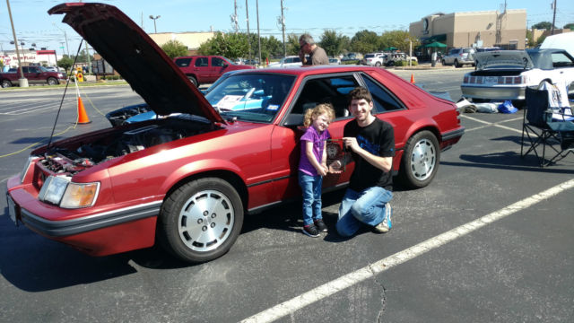 1985 Medium Canyon Red Ford Mustang Hatchback