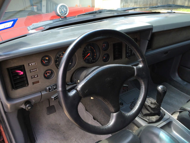 1985 Medium Canyon Red Ford Mustang Hatchback