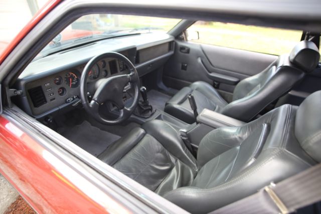 1985 Red Ford Mustang Hatchback