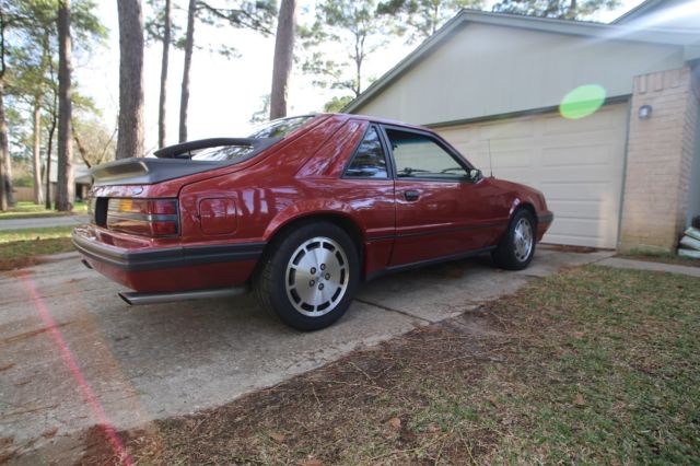 1985 Red Ford Mustang Hatchback