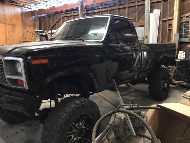 1985 Black Ford F-250 Standard Cab Pickup