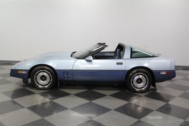 1985 Blue Chevrolet Corvette