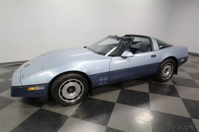 1985 Blue Chevrolet Corvette