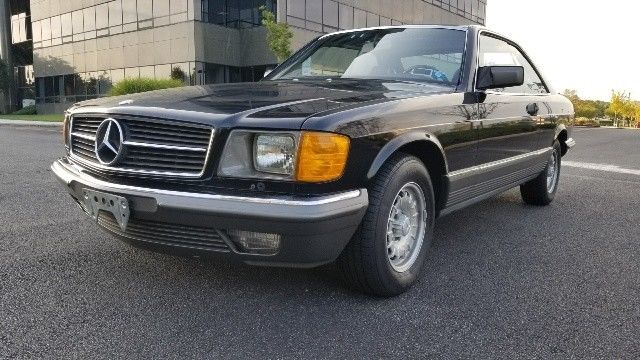 1985 Black Mercedes-Benz 500-Series Coupe