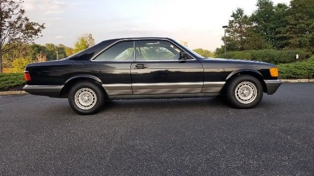 1985 Black Mercedes-Benz 500-Series Coupe