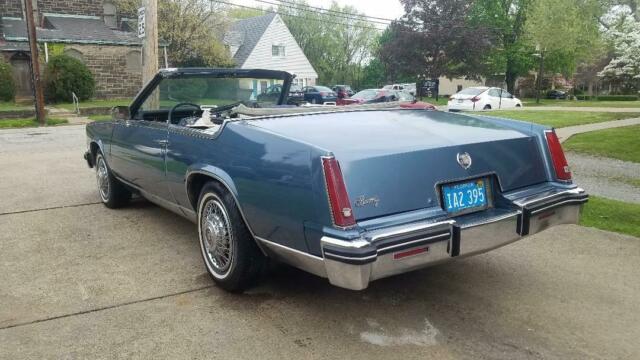 1985 Blue Cadillac Eldorado Convertible