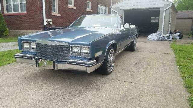 1985 Blue Cadillac Eldorado Convertible