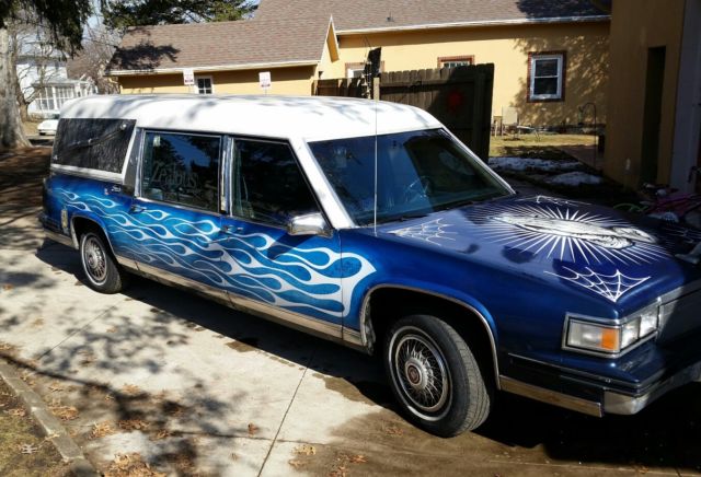 1985 Blue Cadillac Fleetwood Sedan