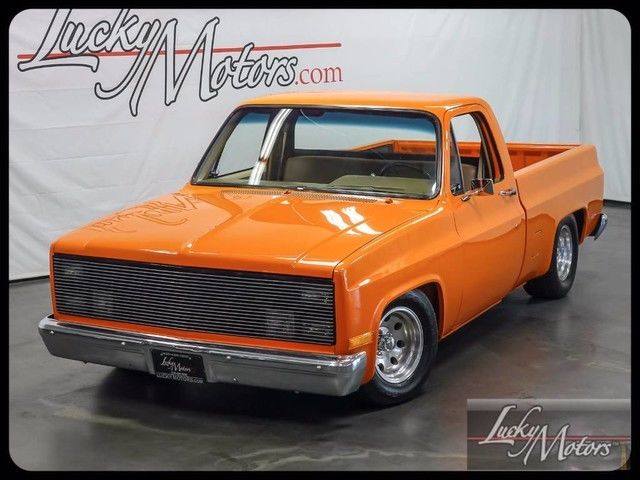 1985 Orange Chevrolet C-10 Pickup Truck