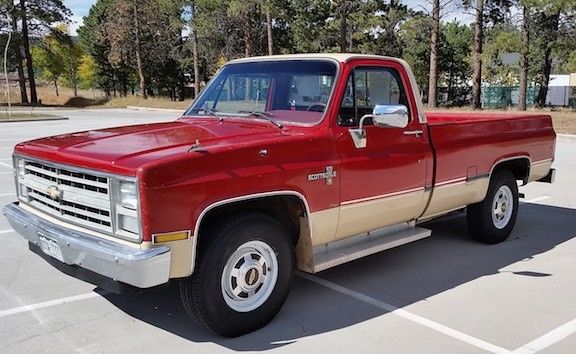 1985 APPLE RED AND CREAM Chevrolet C/K Pickup 2500 Standard Cab Pickup
