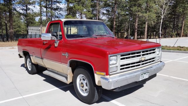 1985 APPLE RED AND CREAM Chevrolet C/K Pickup 2500 Standard Cab Pickup