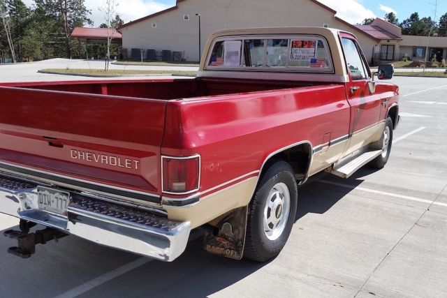 1985 APPLE RED AND CREAM Chevrolet C/K Pickup 2500 Standard Cab Pickup