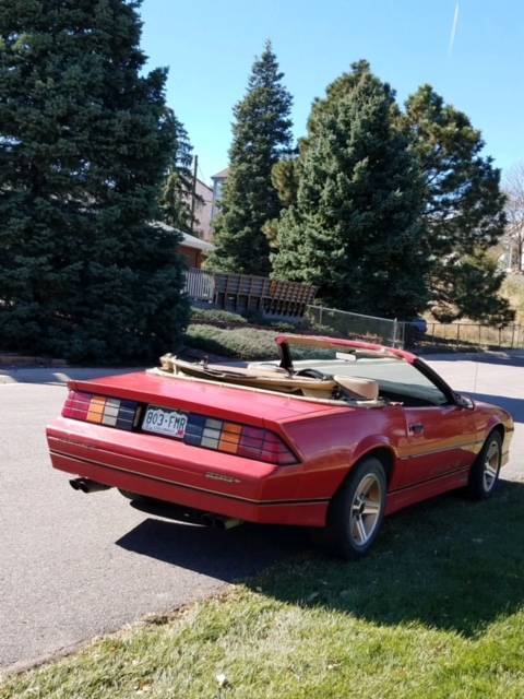 1985 Red Chevrolet Camaro Convertible