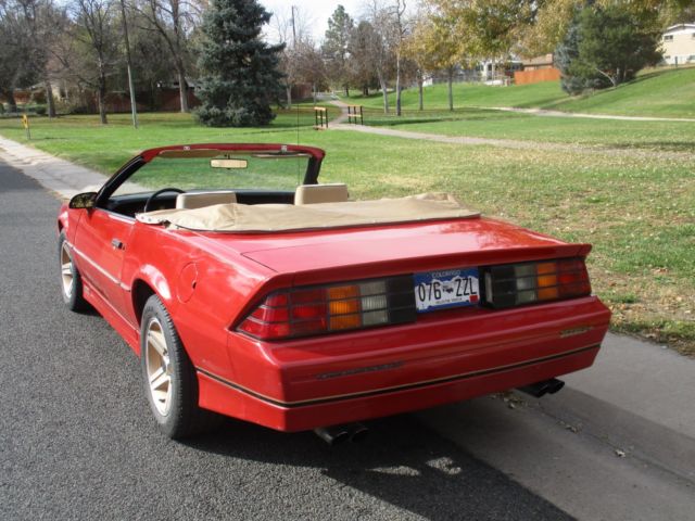 1985 Red Chevrolet Camaro Convertible
