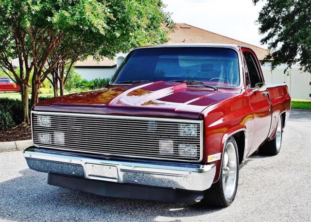 1985 Burgundy Chevrolet C-10 --