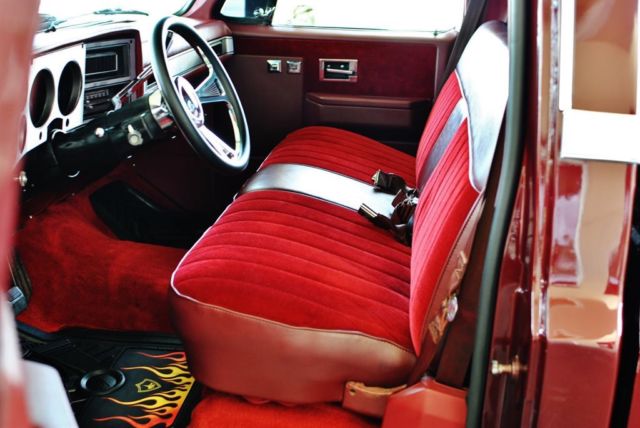 1985 Burgundy Chevrolet C-10 --