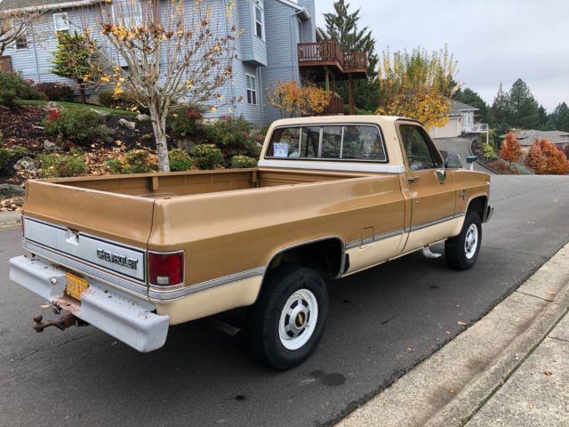 1985 Gold Chevrolet C/K Pickup 2500 Standard Cab Pickup