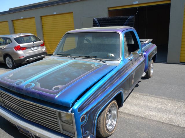 1985 Blue custom Chevrolet C/K Pickup 1500 Standard Cab Pickup