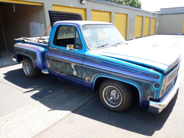 1985 Blue custom Chevrolet C/K Pickup 1500 Standard Cab Pickup