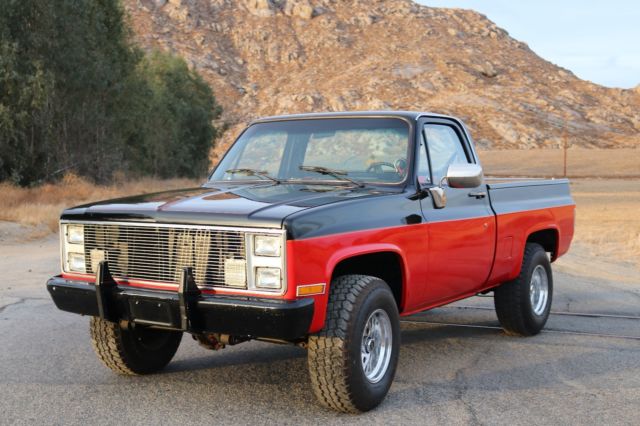 1985 black and red Chevrolet Other Pickups Standard Cab Pickup