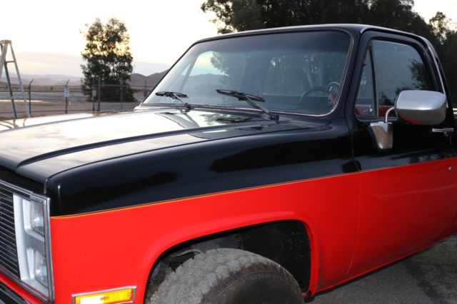 1985 black and red Chevrolet Other Pickups Standard Cab Pickup