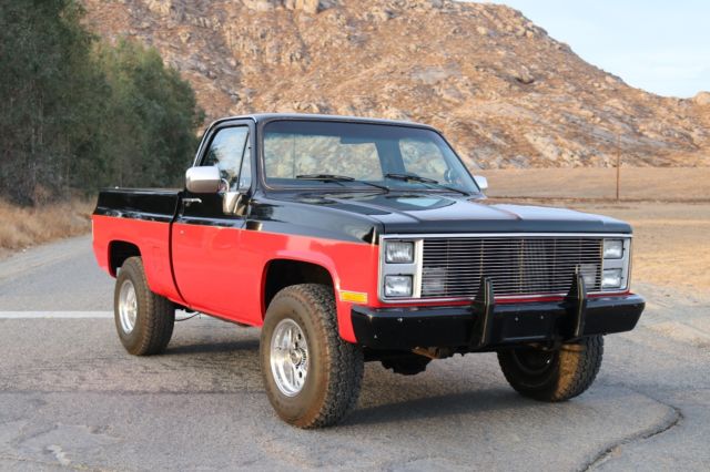 1985 black and red Chevrolet Other Pickups Standard Cab Pickup