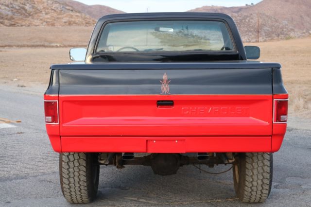 1985 black and red Chevrolet Other Pickups Standard Cab Pickup