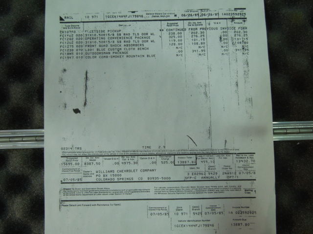 1985 Blue Chevrolet C/K Pickup 1500 short bed