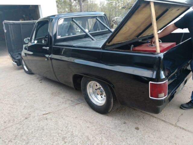 1985 Black Chevrolet C-10 custom regular cab