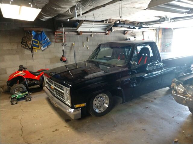 1985 Black Chevrolet C-10 custom regular cab