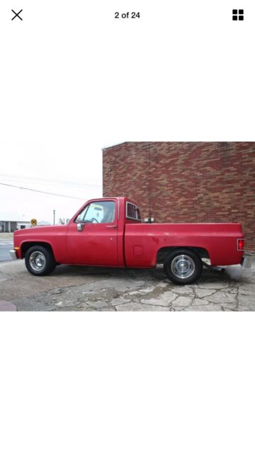1985 Red Chevrolet C-10 Standard Cab Pickup