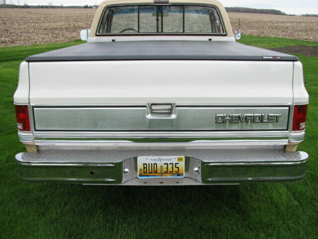 1985 White-Tan Chevrolet C-10