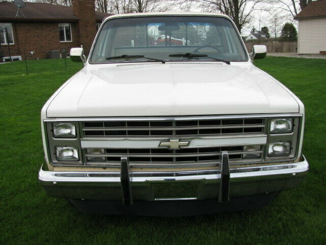 1985 White-Tan Chevrolet C-10