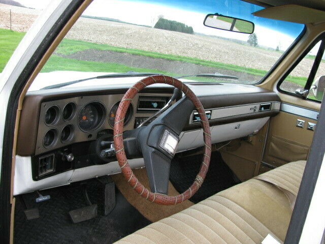 1985 White-Tan Chevrolet C-10