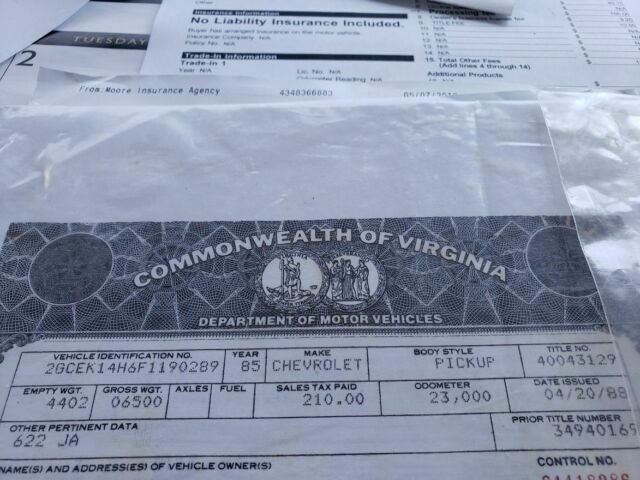 1985 Red Chevrolet C-10 Standard Cab Pickup