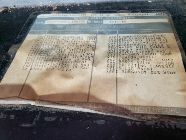 1985 Red Chevrolet C-10 Standard Cab Pickup