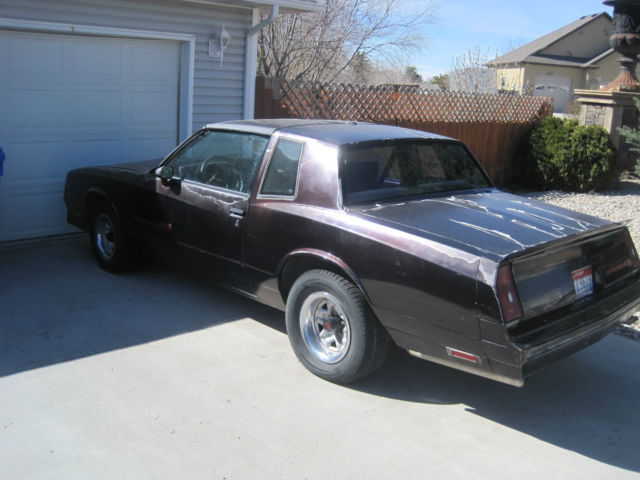 1985 Black/MAROON Chevrolet Monte Carlo 2 DOOR T-TOP