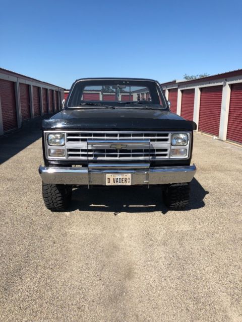 1985 Black Chevrolet K10 Standard Cab Pickup