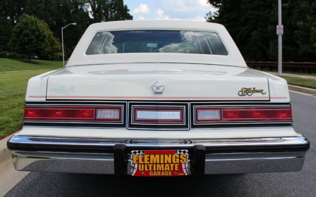 1985 White Chrysler 5th Avenue Sedan