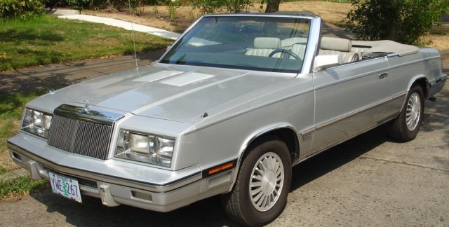 1985 Silver Gray Chrysler LeBaron Convertible